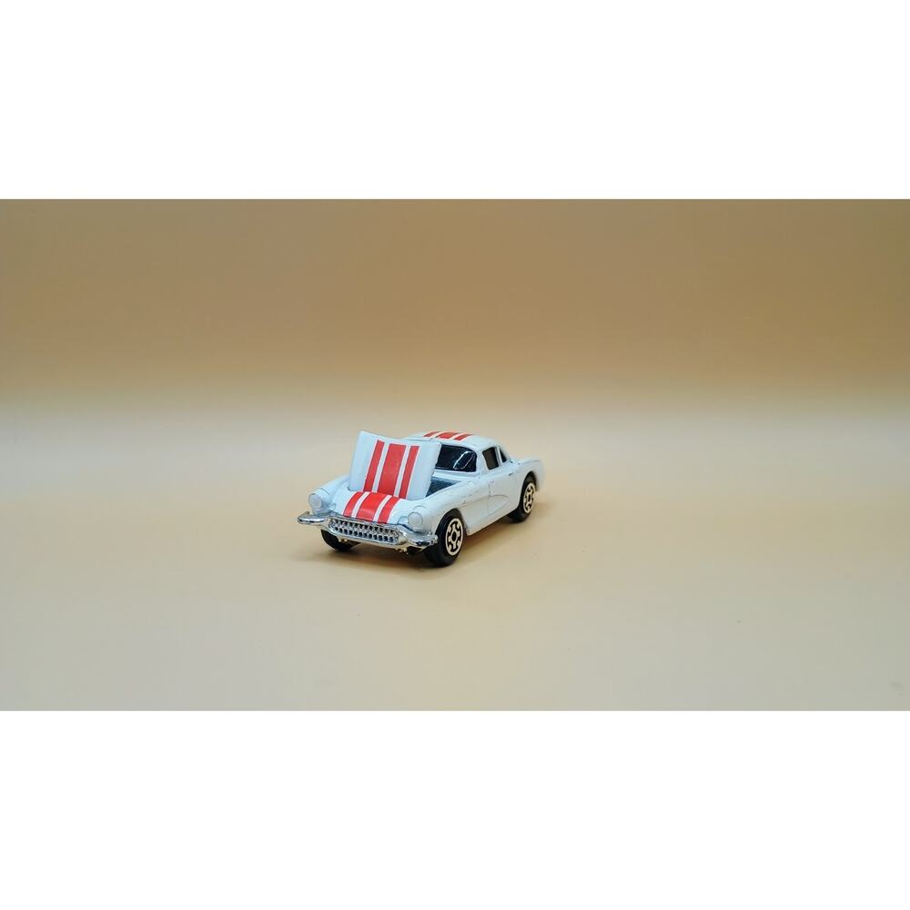 Vintage 1957 White Corvette Coupe w/ Opening Hood Kidco Hong Kong